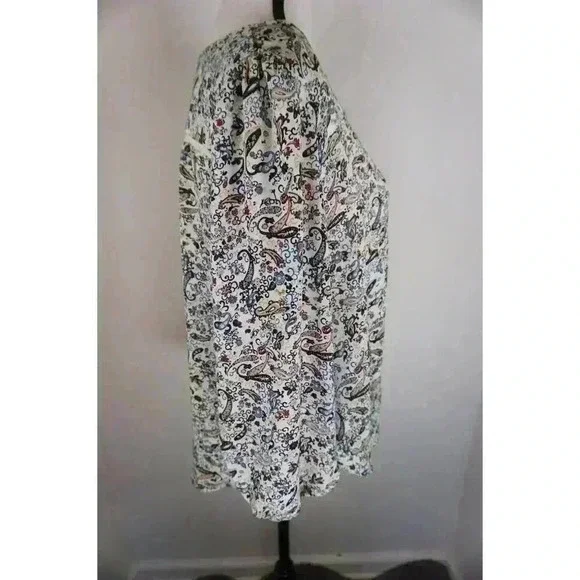 Collective Concepts Paisley Floral Blouse, Size MP - Picture 12 of 14
